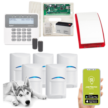 ZESTAW ALARMOWY SATEL PERFECTA-IP 32-WRL 5 CZUJEK BOSCH PET + PRF-LCD-WRL + SYRENA SP-4001R